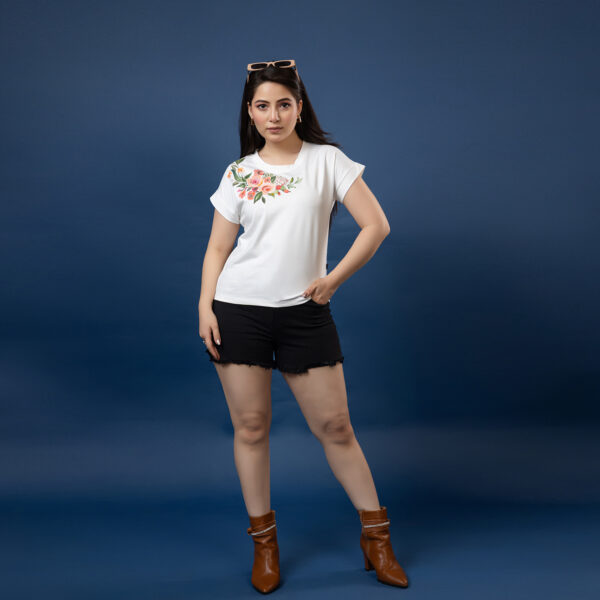 Hand Painted Elegant Corsage T-Shirt