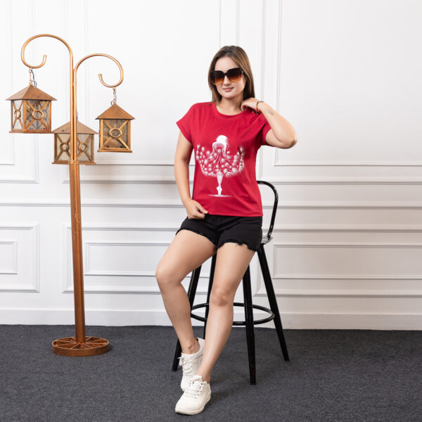 Snow White Handpainted T-shirt with pearl detailing