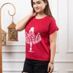 Snow White Handpainted T-shirt with pearl detailing