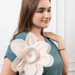 Pearl Glow Tee Embroidery Patch T-Shirt