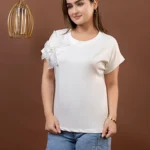 Floral Spark Embroidery T-shirt