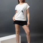 Smoking Graphic Printed Round Neck T-Shirt