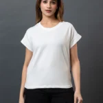 Round Neck Plain White